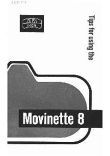 Zeiss Ikon Movinette 8 manual. Camera Instructions.